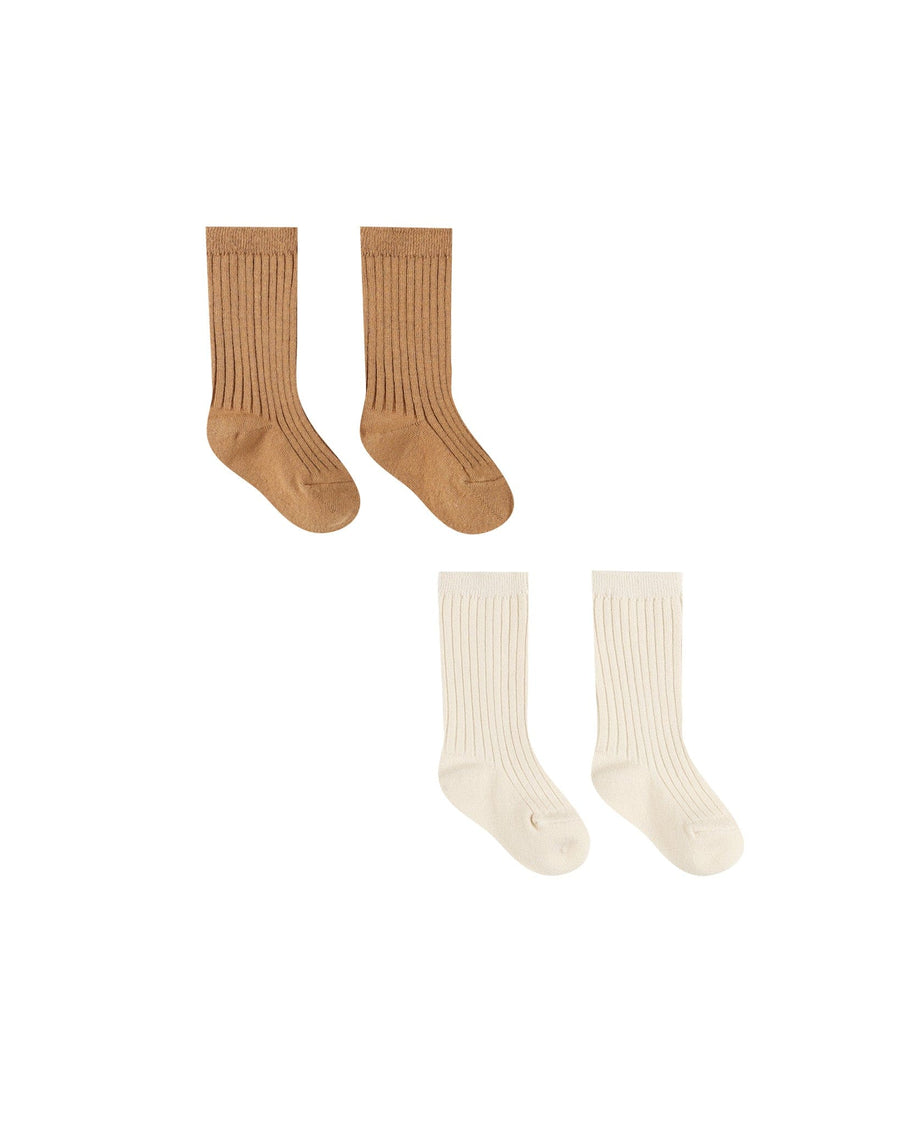 Quincy Mae Socks Socks Set - Natural, Golden