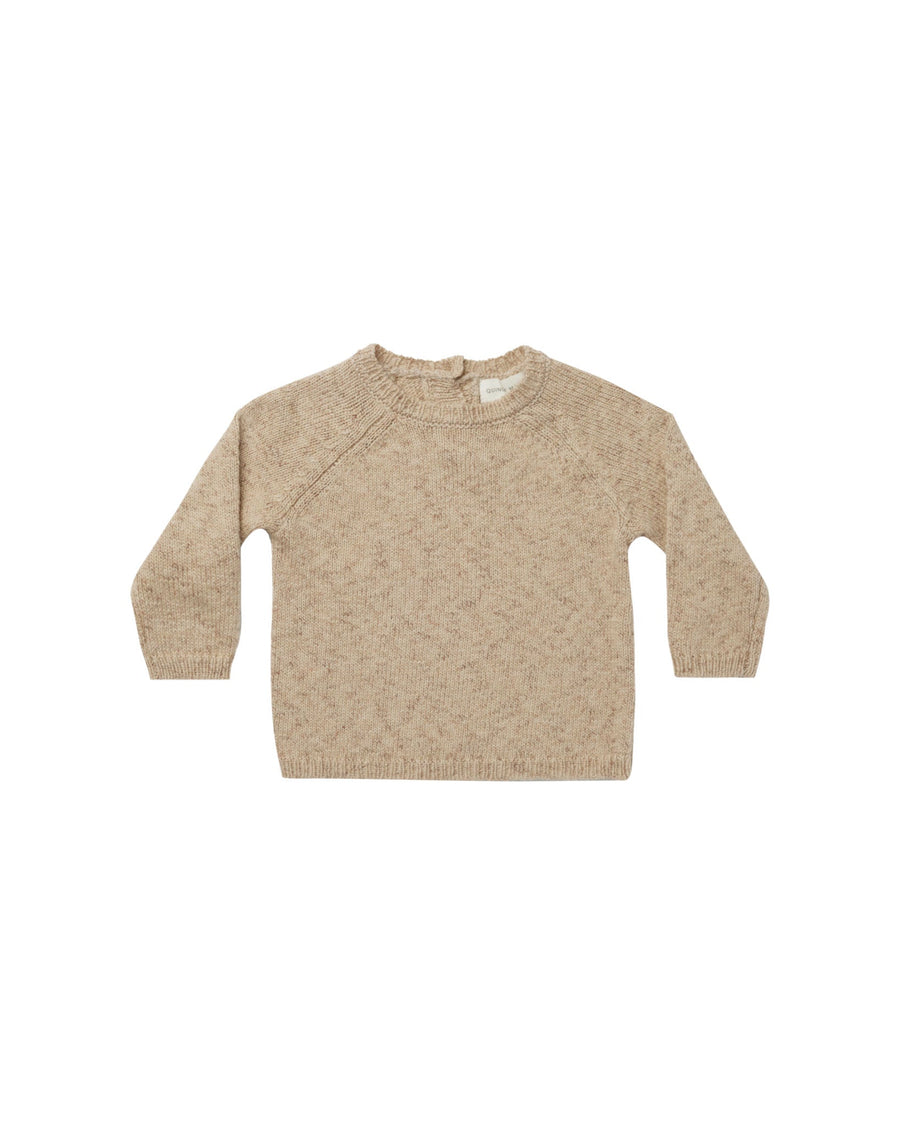 Quincy Mae Sweater Speckled Knit Sweater - Latte