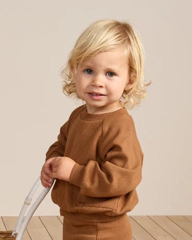 Quincy Mae Sweatshirt Pocket Sweatshirt - Cinnamon