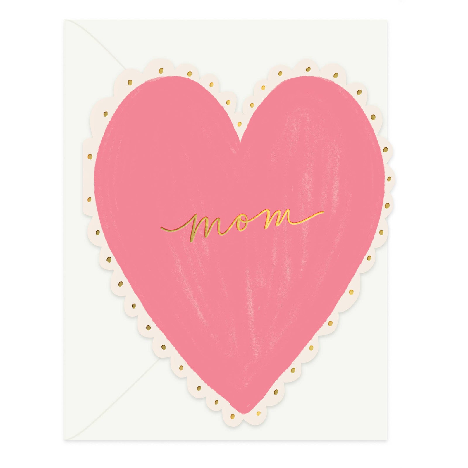 Ramona & Ruth Cards Mom Heart Scalloped Card