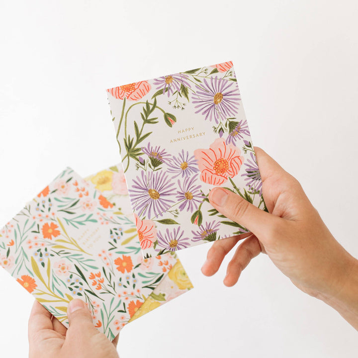 Ramona & Ruth Cards Poppy Anniversary Card