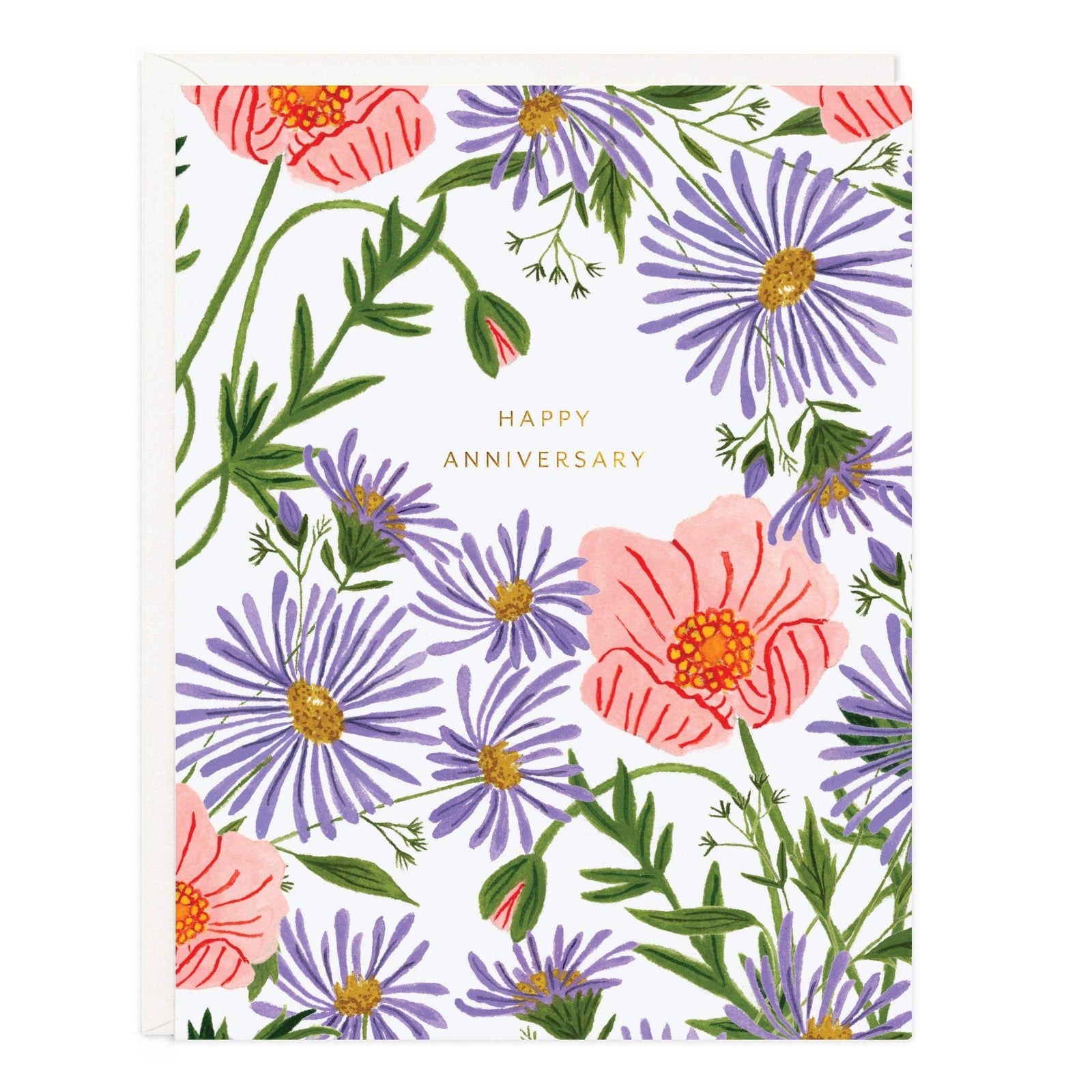 Ramona & Ruth Cards Poppy Anniversary Card