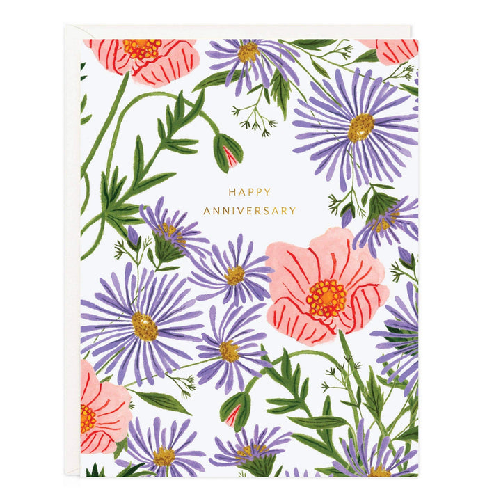 Ramona & Ruth Cards Poppy Anniversary Card