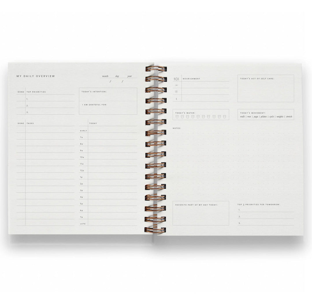 Ramona & Ruth Planner Chalk White Daily Overview Undated Planner