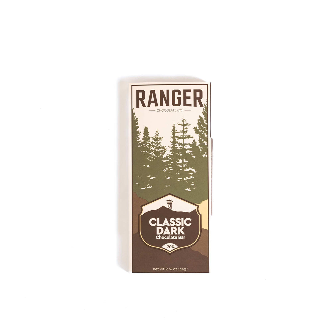 Ranger Chocolate Co. Treats 2 1/4 oz. Classic Dark Chocolate Bar, 70% Cacao