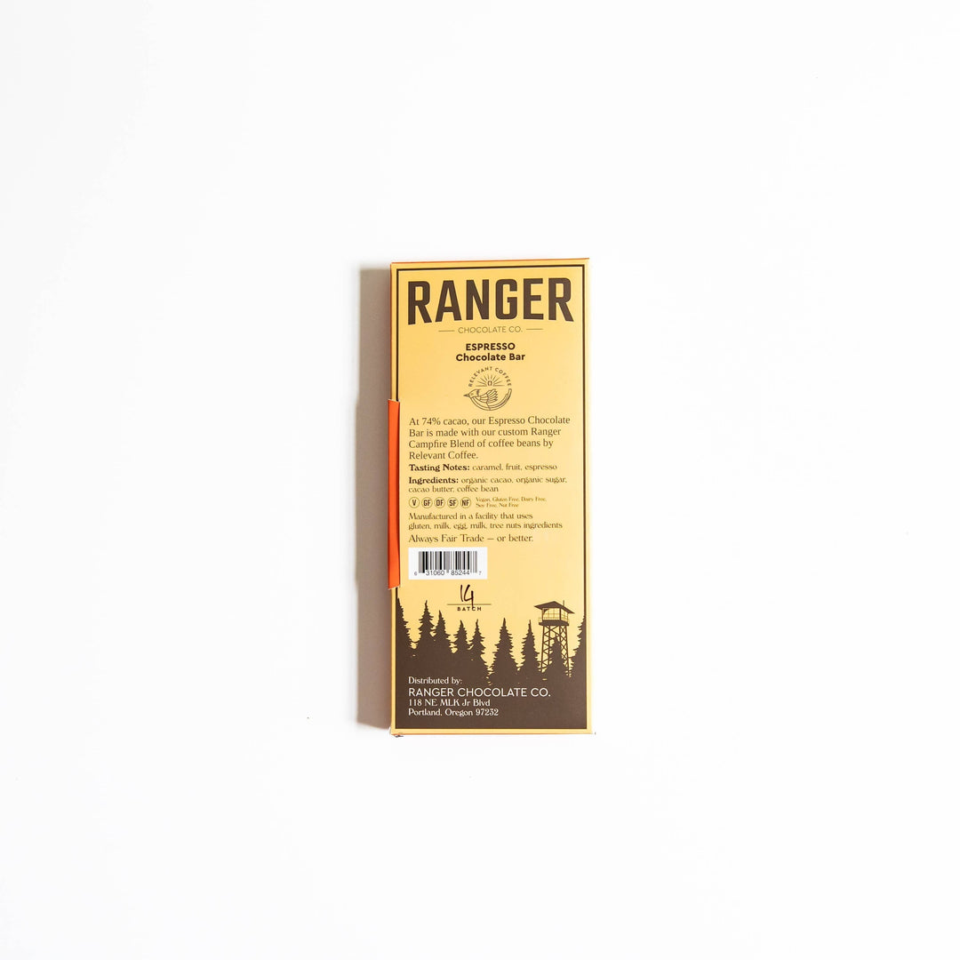 Ranger Chocolate Co. Treats Espresso Chocolate Bar