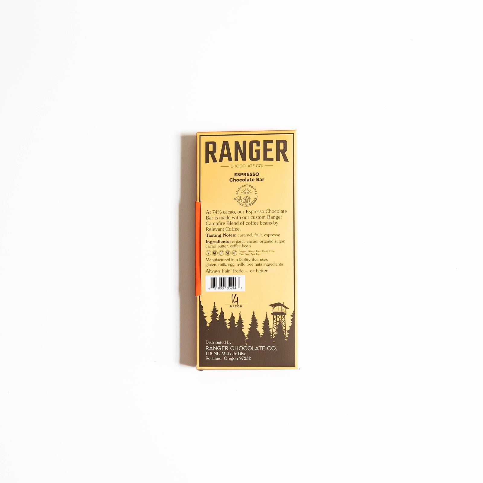 Ranger Chocolate Co. Treats Espresso Chocolate Bar