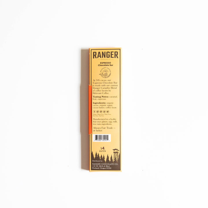 Ranger Chocolate Co. Treats Espresso Chocolate Bar