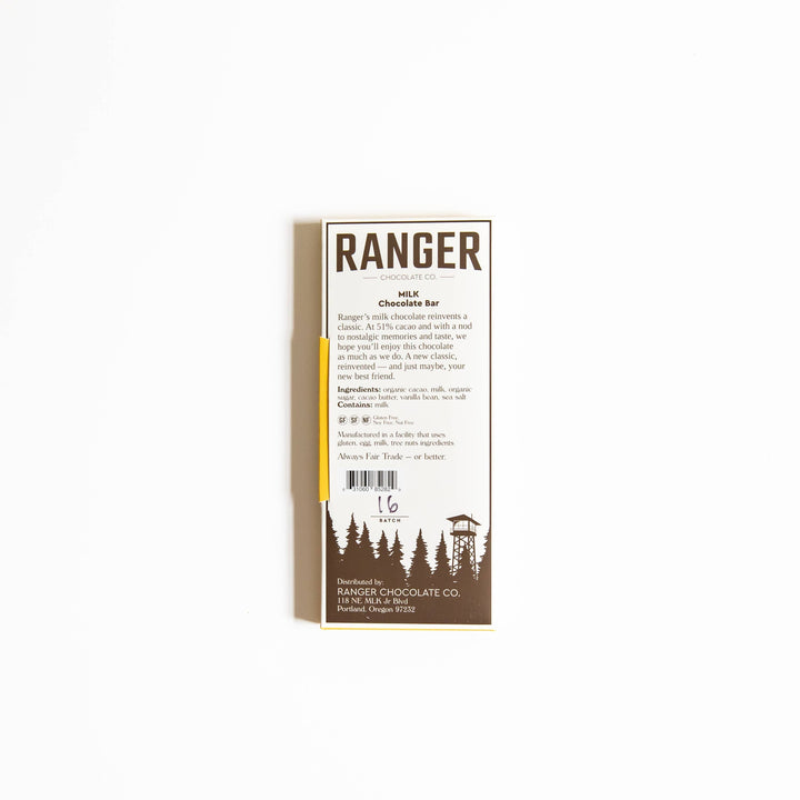 Ranger Chocolate Co. Treats Milk Chocolate Bar