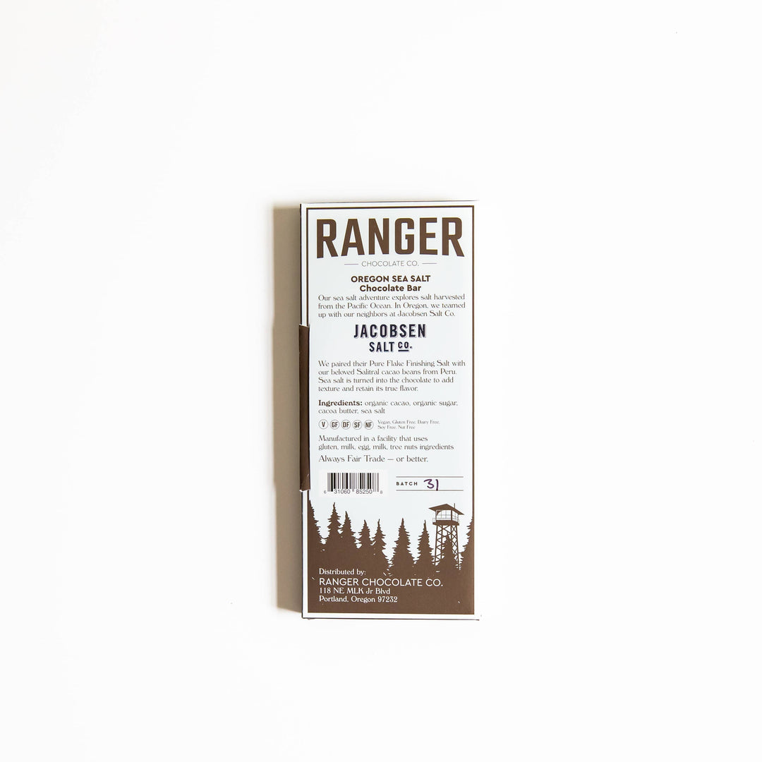 Ranger Chocolate Co. Treats Oregon Sea Salt Chocolate Bar