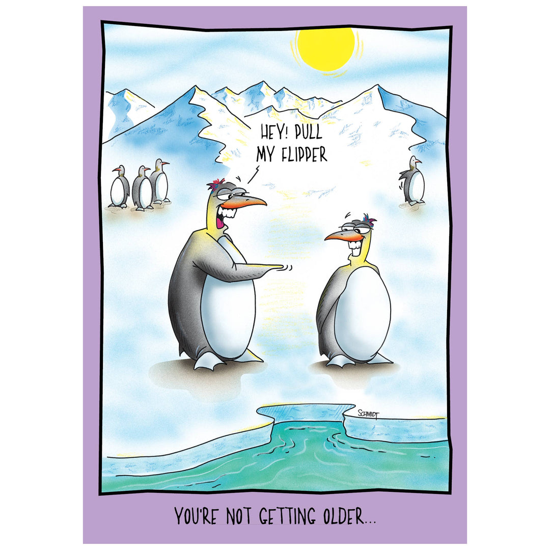 Raspberries Card Penguins | Funny Birthday Card