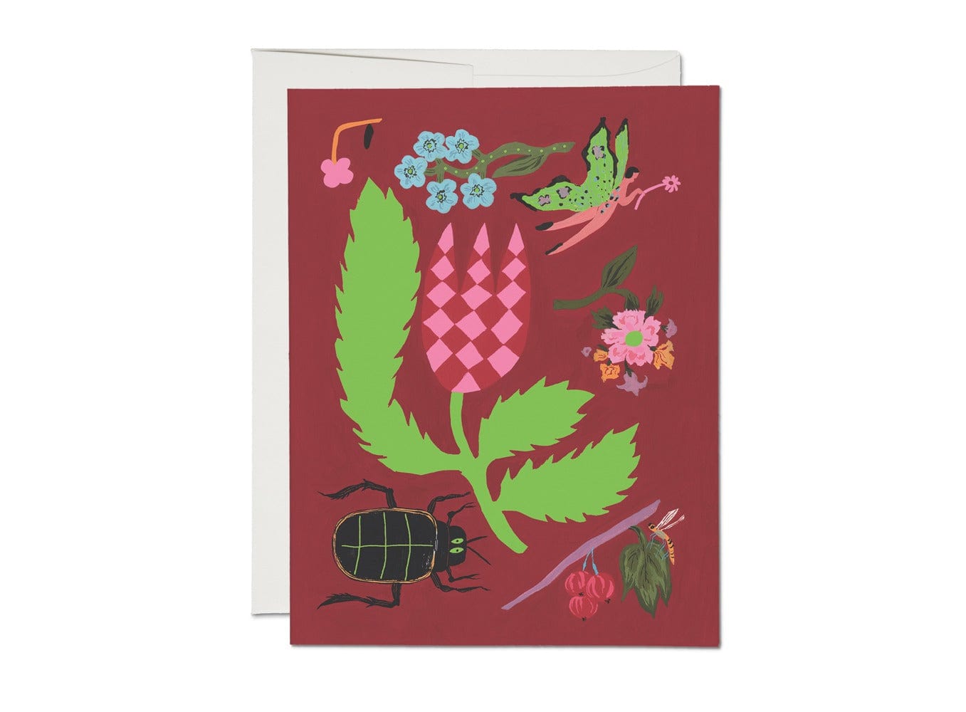 Red Cap Cards Card Garden Fairy Everyday Card