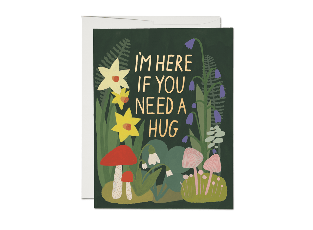 Red Cap Cards Card Garden Hugs Foil Sympathy and Friendship Card