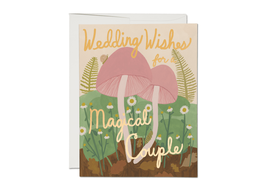 Red Cap Cards Card Magical Couple Foil Wedding Card