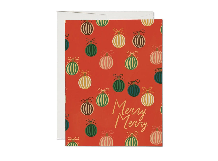 Red Cap Cards Card Merry Ornaments Holiday Boxed Set