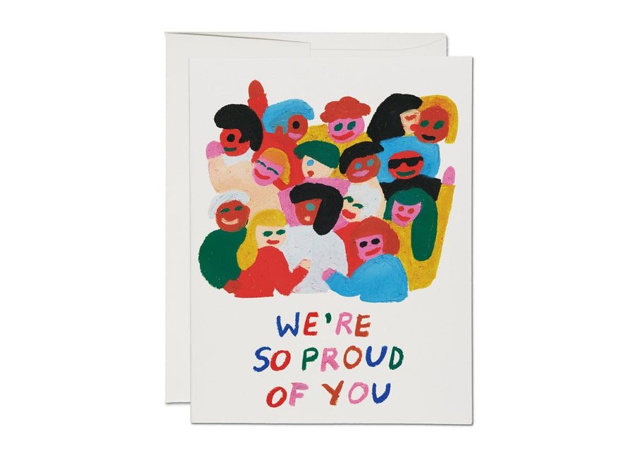 Red Cap Cards Card Proud Crowd Encouragement Card