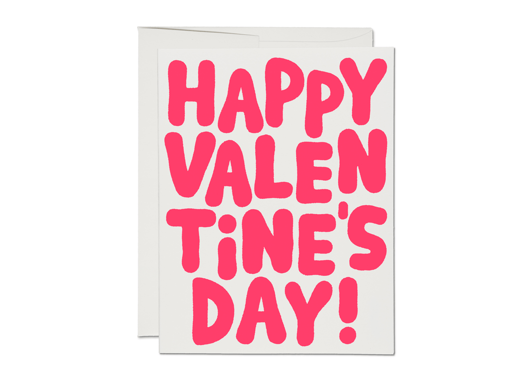 Red Cap Cards Card Valentine Bubble Letters Card