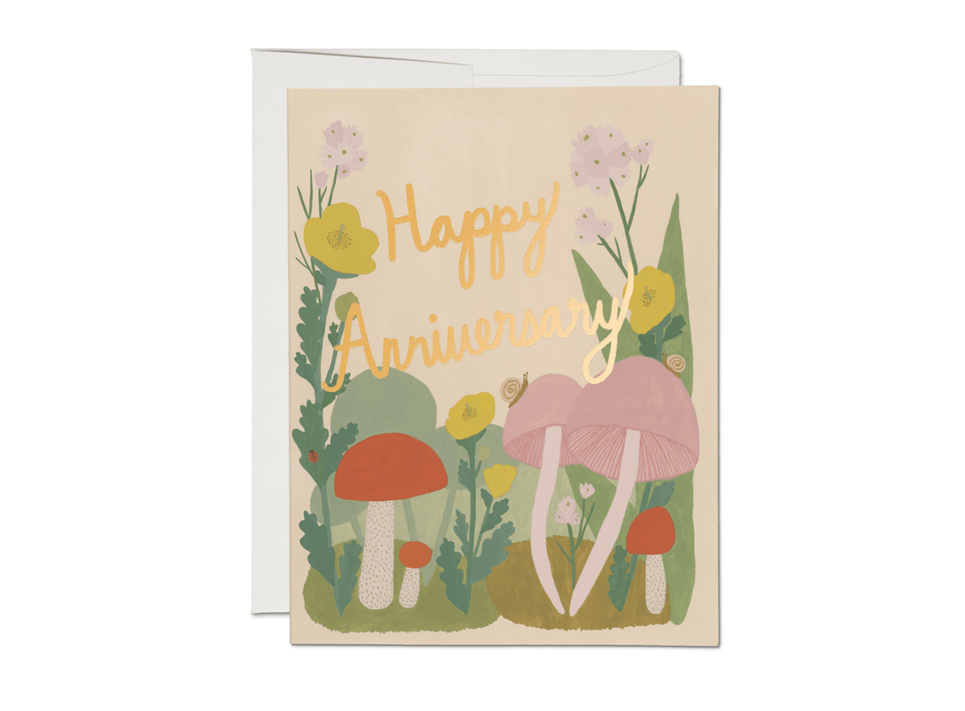Red Cap Cards Card Woodland Anniversary Card