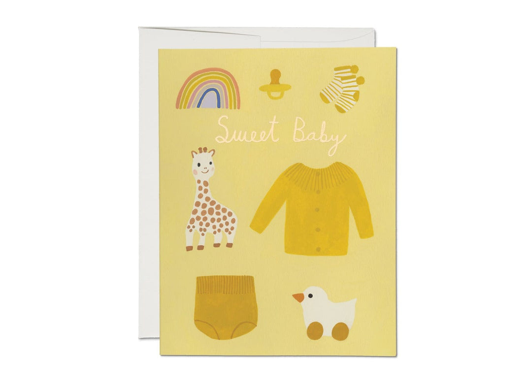 Red Cap Cards Card Yellow Baby Card