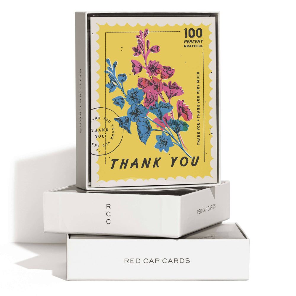 Red Cap Cards Cards Boxed Sets 100 Percent Thank You Greeting Card