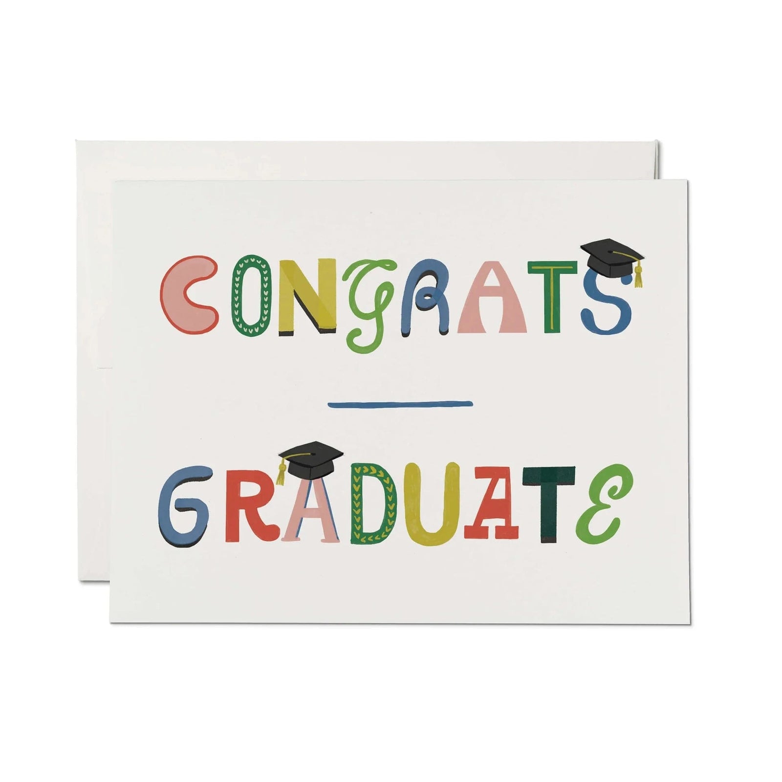 Red Cap Cards Cards Graduate Typography Card