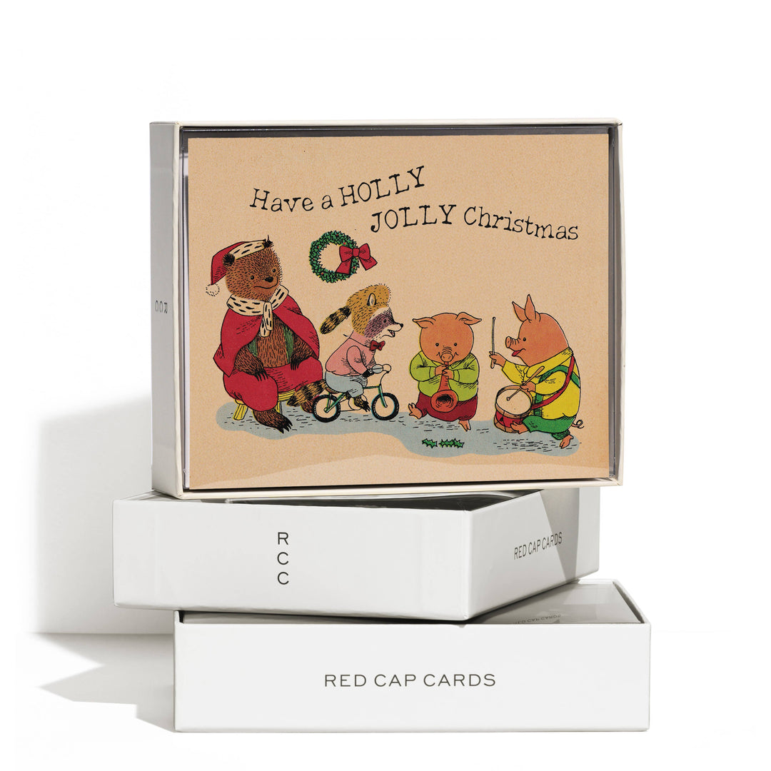 Red Cap Cards Cards Holly Jolly greeting card