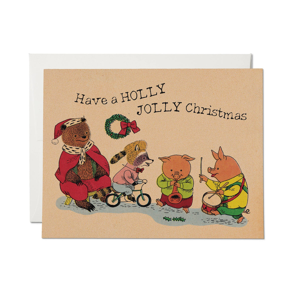 Red Cap Cards Cards Holly Jolly greeting card