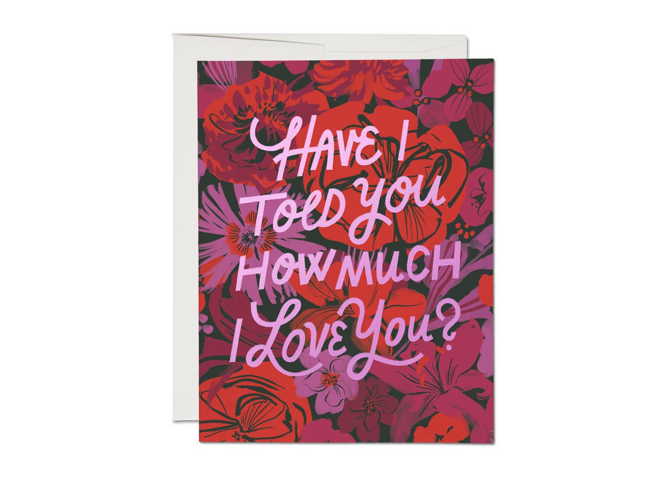 Red Cap Cards Cards I Love You Florals love greeting card