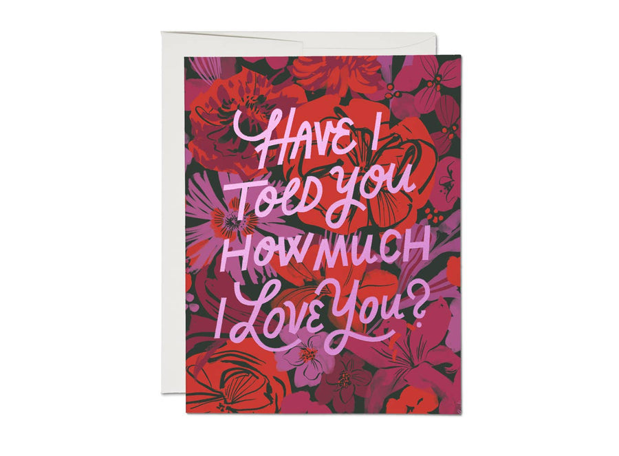 Red Cap Cards Cards I Love You Florals love greeting card