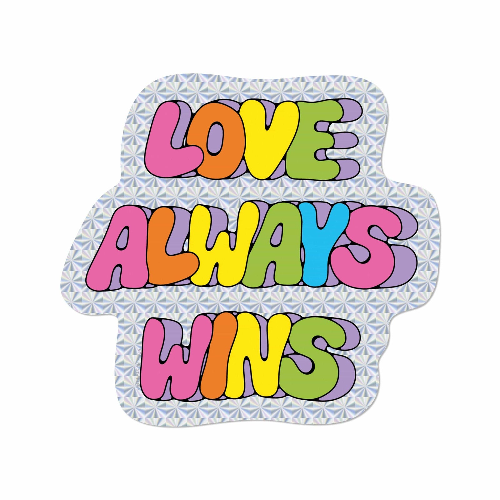 Red Cap Cards Cards Love Always Wins sticker