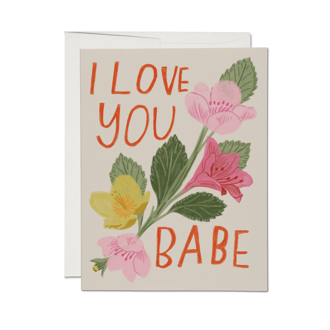 Red Cap Cards Cards Love You Babe Greeting Card