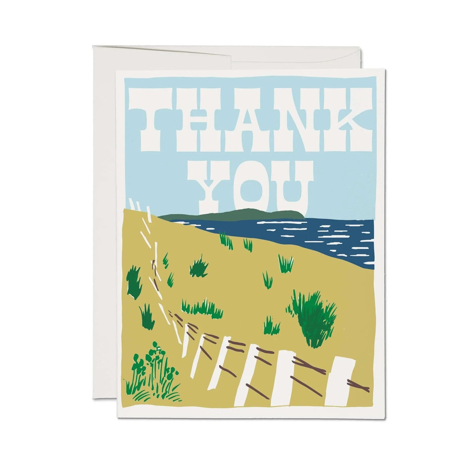 Red Cap Cards Cards Seaside Thanks Thank You Card
