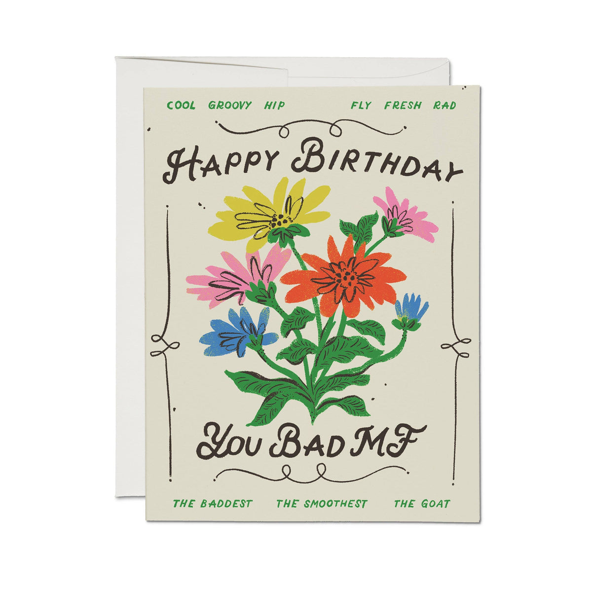 Red Cap Cards Cards The Baddest Birthday greeting card