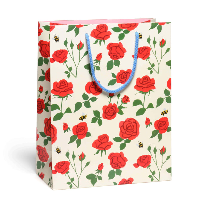 Red Cap Cards Gift Bag Blooming Roses Large Gift Bag