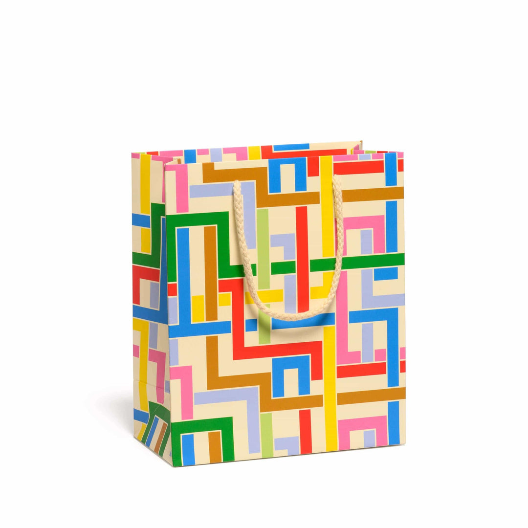 Red Cap Cards Party Color Maze Medium Gift Bag