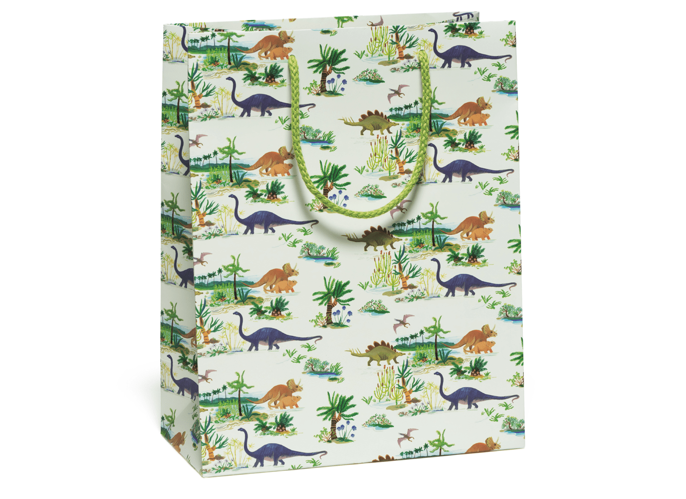 Red Cap Cards Party Dinosaurs gift bag