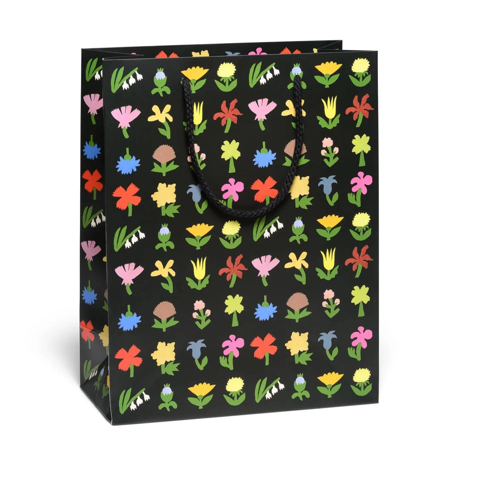 Red Cap Cards Party Little Flowers Medium Gift Bag