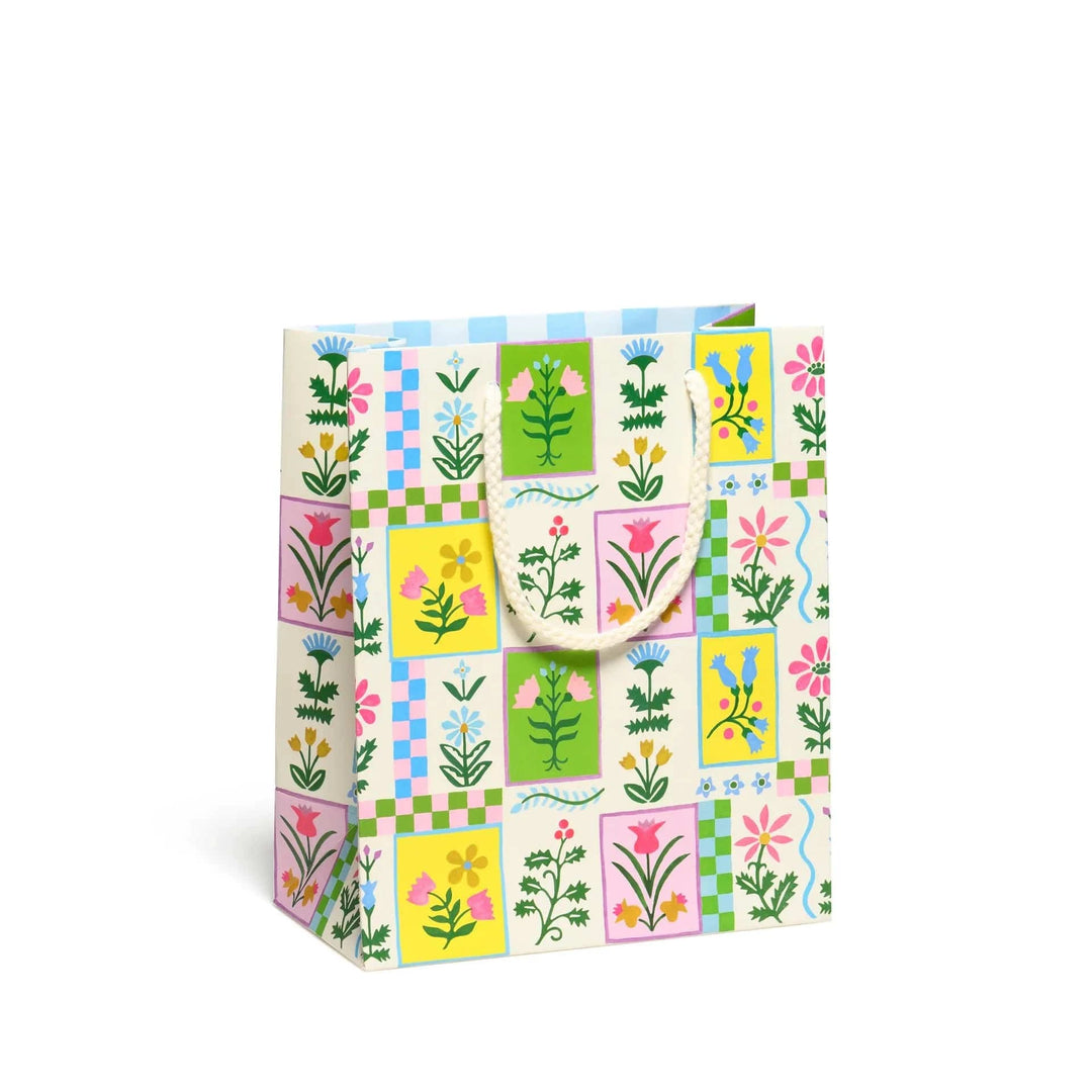 Red Cap Cards Party Retro Flower Small Gift Bag