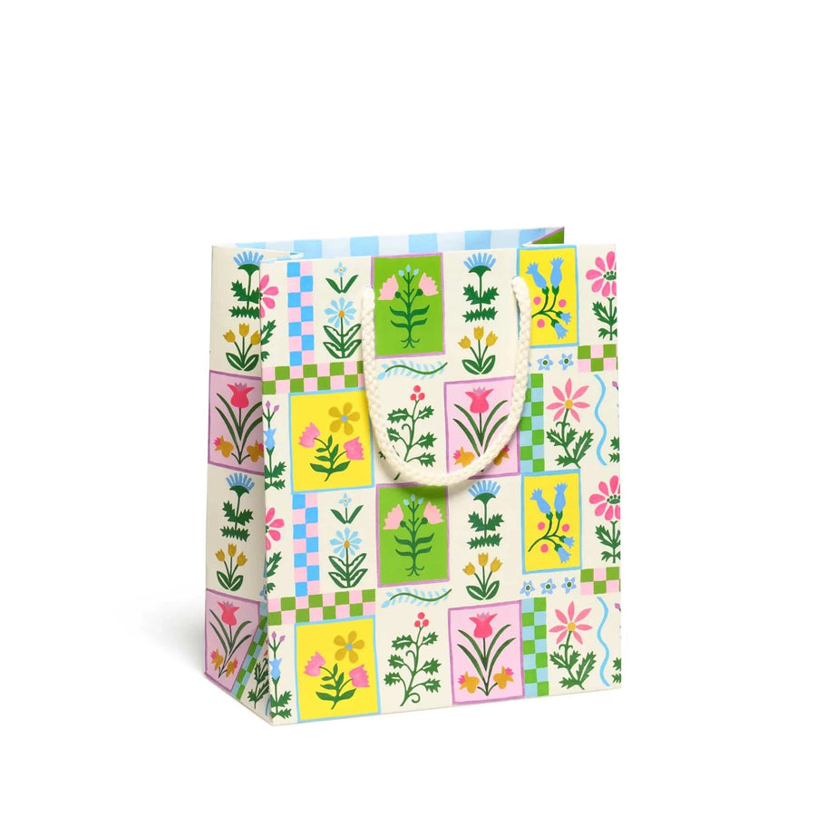 Red Cap Cards Party Retro Flower Small Gift Bag