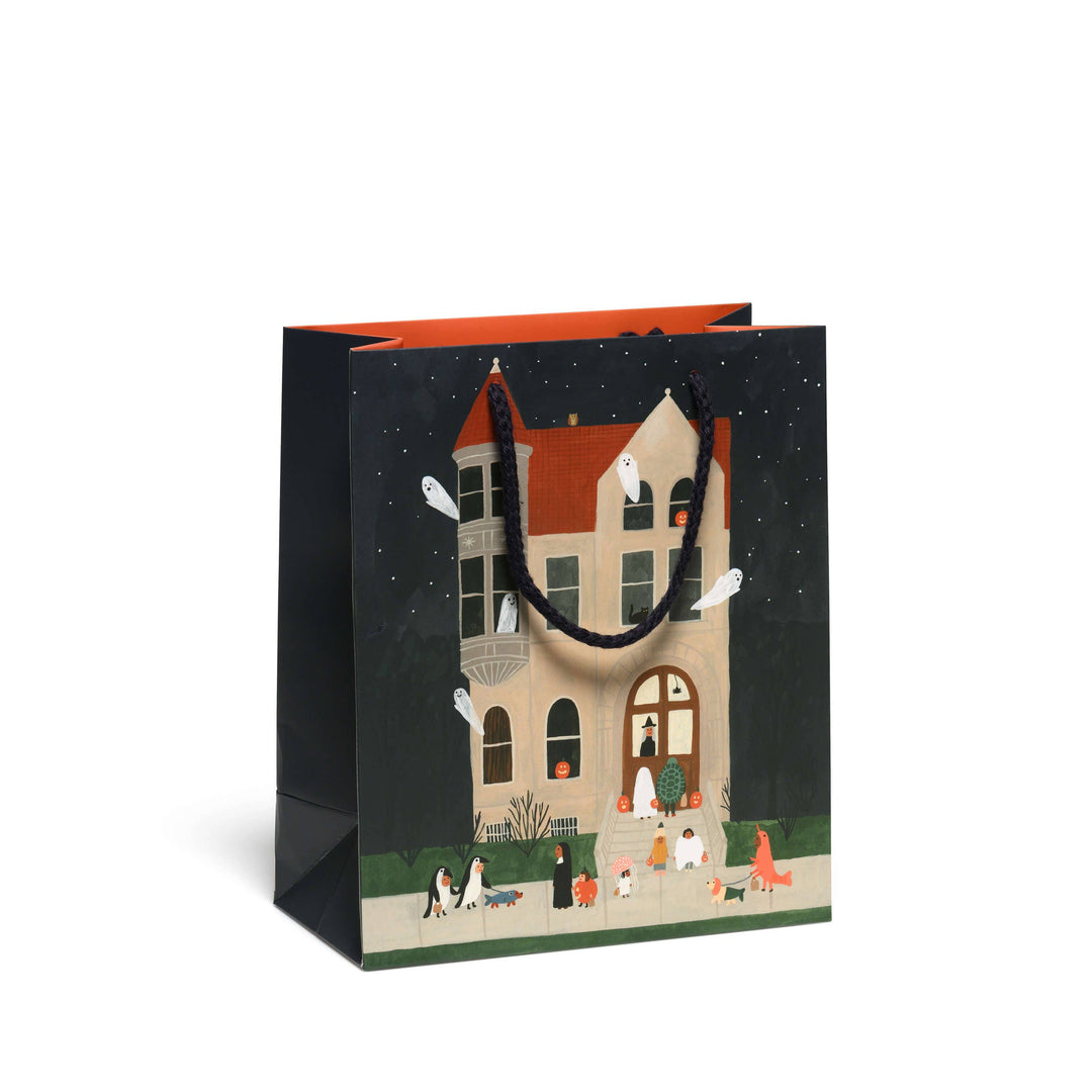 Red Cap Cards Trick or Treat House Medium Gift Bag