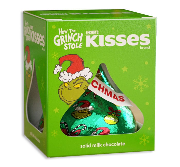 Redstone Foods Candy Grinch Foil Chocolate Kiss | Hersheys Milk Chocolate