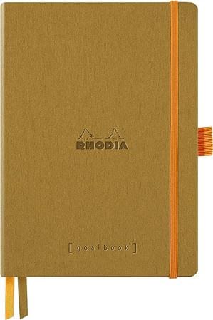 Rhodia Notebook Gold Rhodia A5 Soft Cover Dot Goalbook 5 ½ x 8 ¾ "