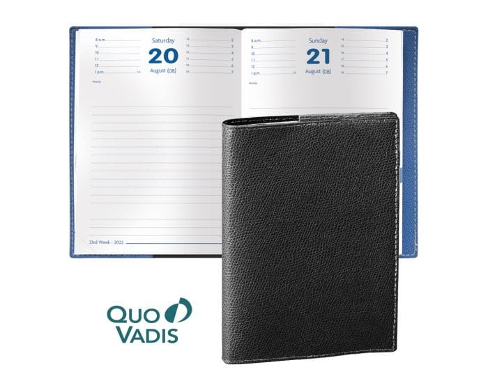 Rhodia Notebook Quo Vadis 2023-2024 Textagenda Daily Planner Club Black