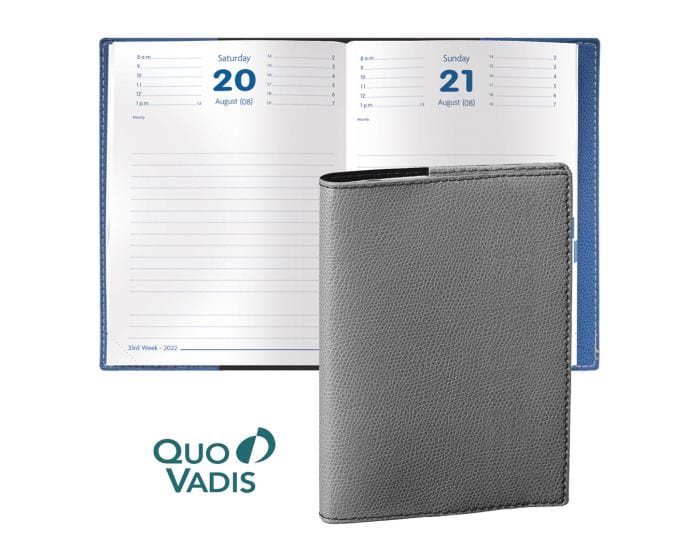 Rhodia Notebook Quo Vadis 2023-2024 Textagenda Daily Planner Club Gray