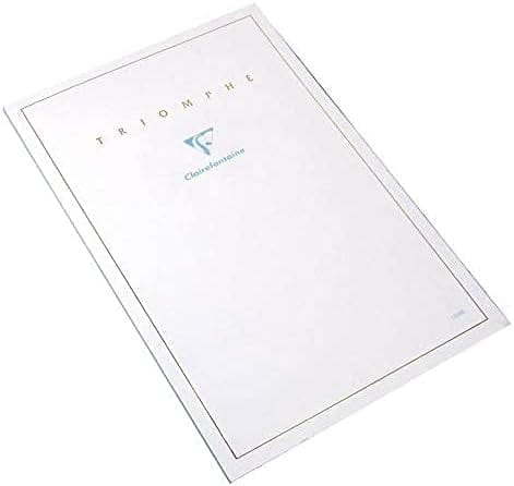 Rhodia Notepad Clairefontaine - Triomphe Stationery - Writing Tablets - Lined - 50 Sheets - Extra White - 5 3/4 x 8 1/4"