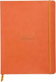 Rhodia Paper Tangerine Rhodia Softcover Notebook 9.75" x 7.5" - Lined
