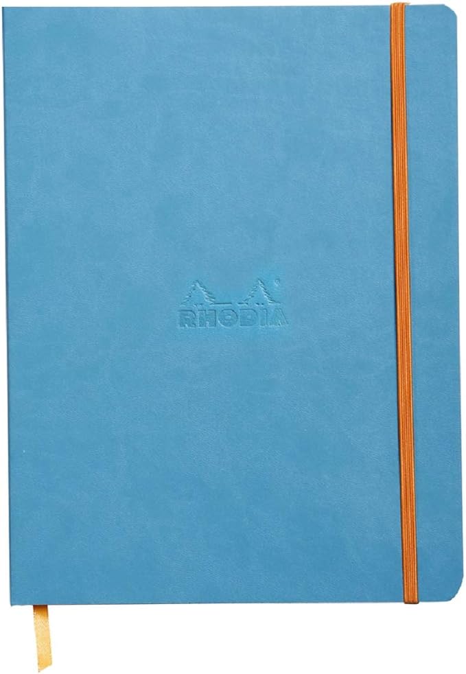 Rhodia Paper Turquoise Rhodia Softcover Notebook 9.75" x 7.5" - Lined