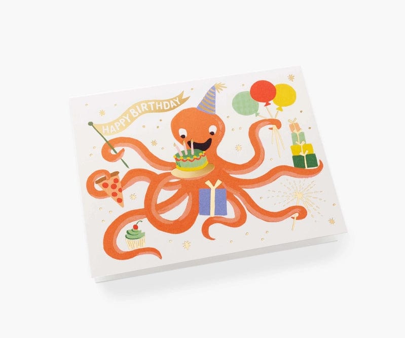 Rifle Paper Co. birthday card Octopus Birthday Card