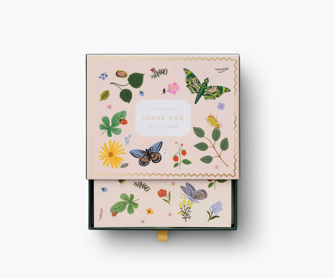 Rifle Paper Co. Boxed Card Set Curio Thank You Keepsake Card Box