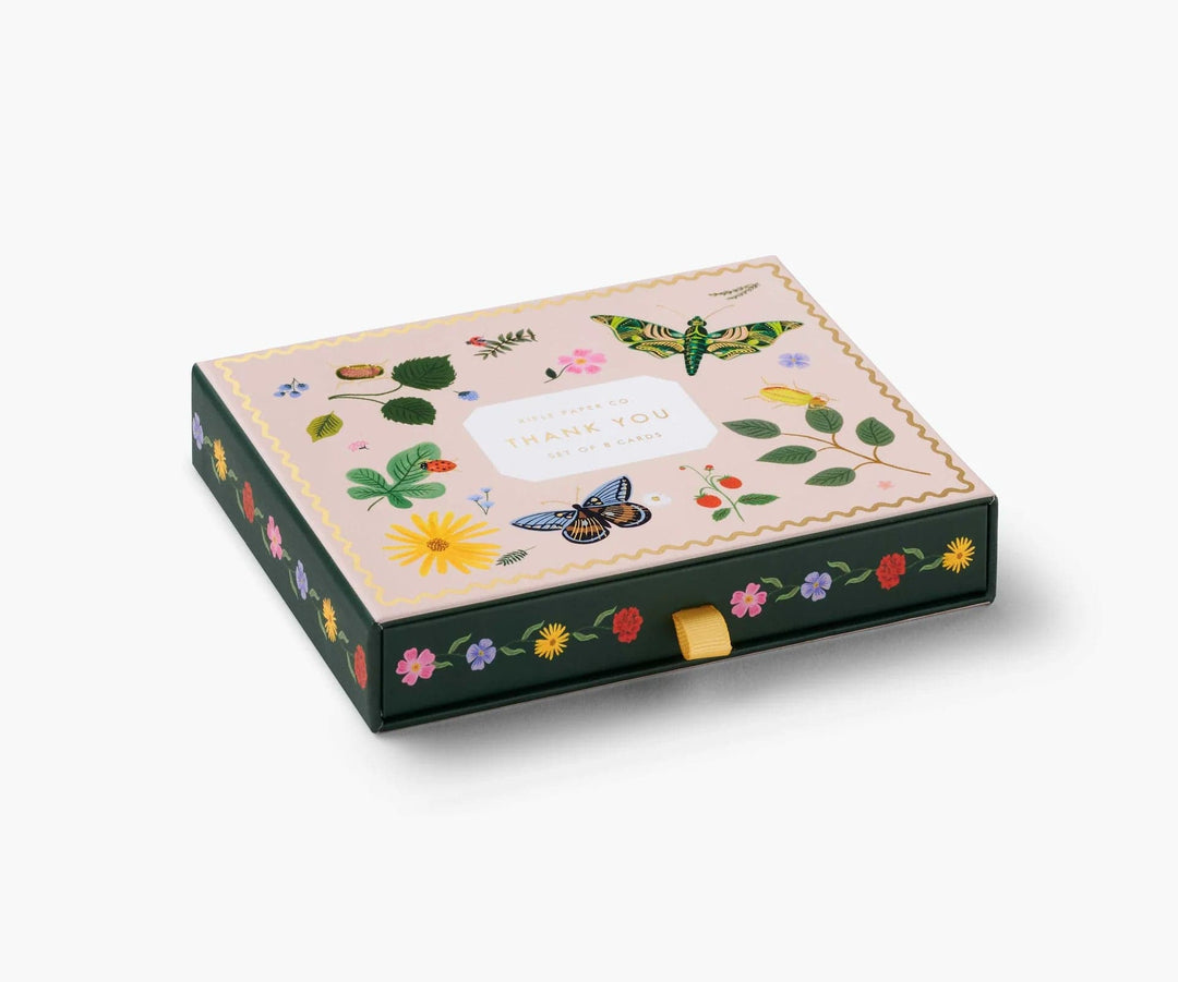 Rifle Paper Co. Boxed Card Set Curio Thank You Keepsake Card Box